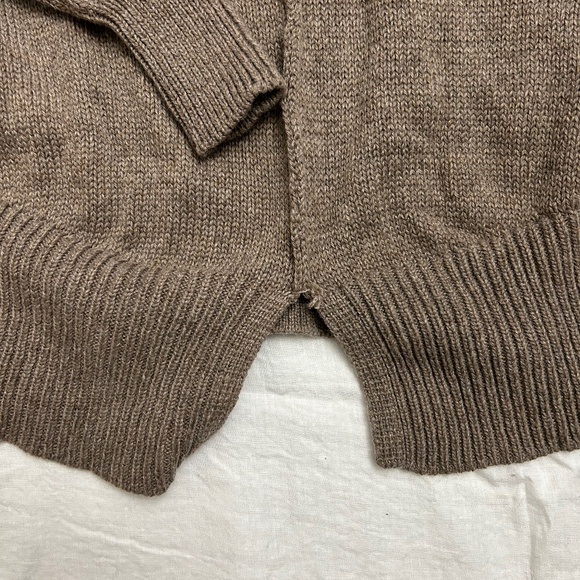 Casual Brown Asymmetrical Knit Sweater - Picture 9 of 9